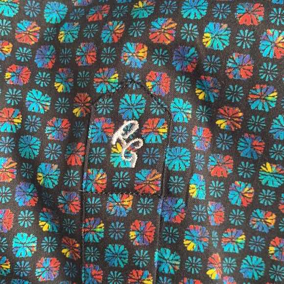 Robert Graham Supernova Black Multicolored Shirt M - Picture 8 of 8